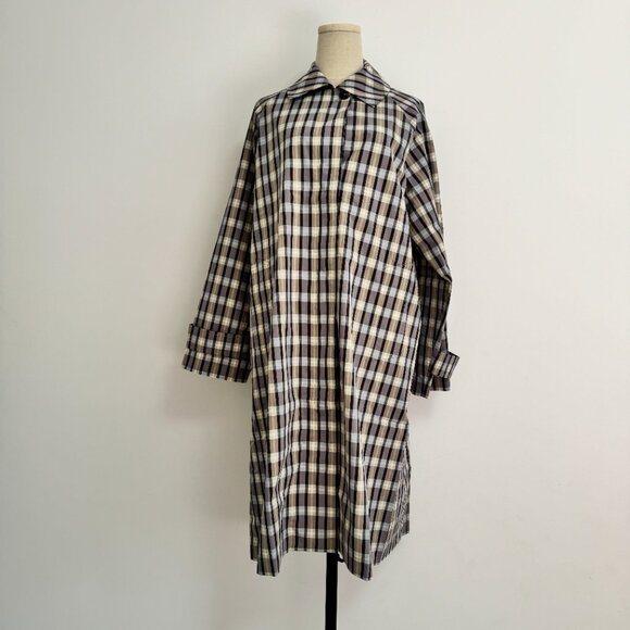 The Row Women’s Tavishina checked silk-blend coat - Picture 4 of 12